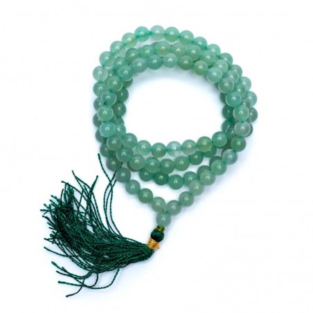 Aventurine beads Mala AA quality, 108 beads + bag