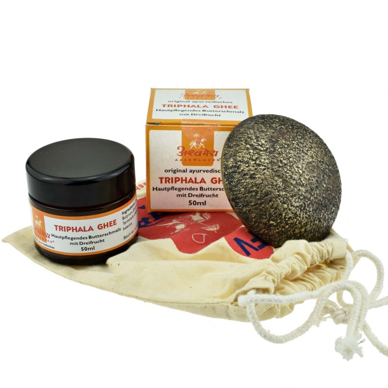 Kāju masāžas komplekts Kaash-Set FitVital + Triphala Ghee, 7 cm + 50 ml