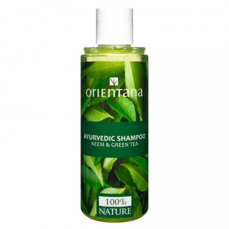 Ajūrvēdas matu šampūns Neem un zaļā tēja, Orientana, 210ml