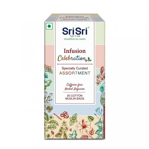 Ājurvēdas zāļu tēju komplekts Infusion Celebration, Sri Sri Tattva, 20 paciņas