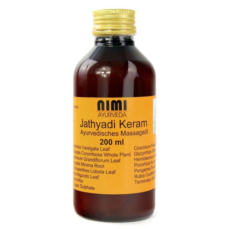 Ķermeņa un galvas masāžas eļļa Jathyadi Keram, Nimi Ayurveda, 200 ml