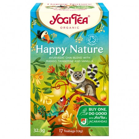 Augļu tēja ar garšvielām Happy Nature, Yogi Tea, 17 paciņas