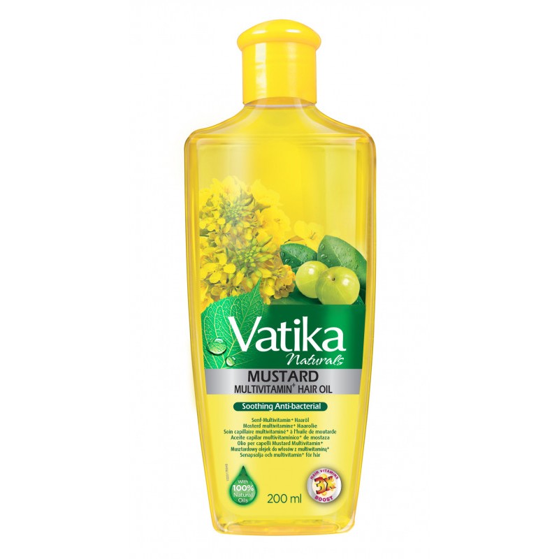 Sinepju eļļa matiem Multivitamīns, Dabur Vatika, 200 ml