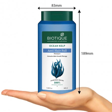 Ocean Kelp šampūns matu izkrišanai, Biotique, 340 ml