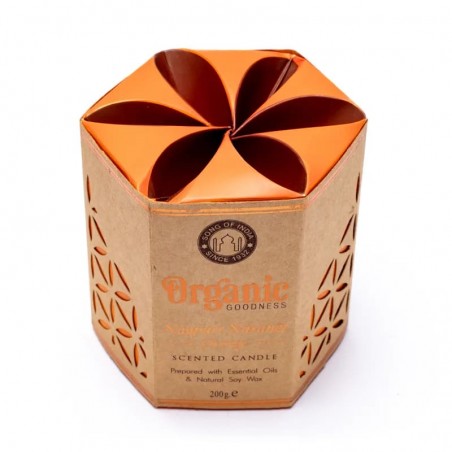 Aromatizēta sojas vaska svece Orange, Organic Goodness, 200g