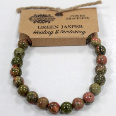 Energy bracelet for healing and nurturing Green Jasper