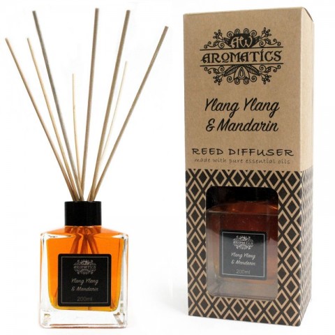 Essential oil reed diffuser for home Ylang Ylang & Mandarin, Aromatics, 200ml