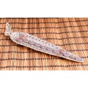 Ganesha coloured leaf-shaped incense stick holder, aluminium, 22cm