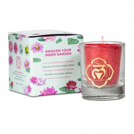 1st Chakra Scented Candle in Muladhara Gift Box, Yoga Yogini