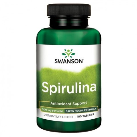 Spirulina, Swanson, 500 mg, 180 tablets