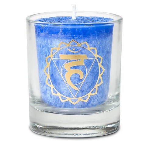 Aromatizēta 5. čakras svece Vishudda dāvanu kastītē, Yogi Yogini