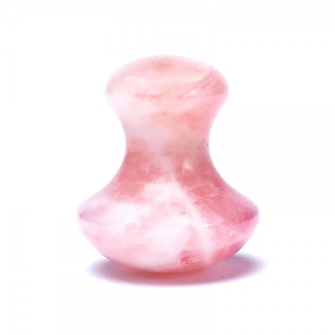 Sēnes formas rozā kvarca masāžas aparāts sejai un kaklam, Yogi Yogini