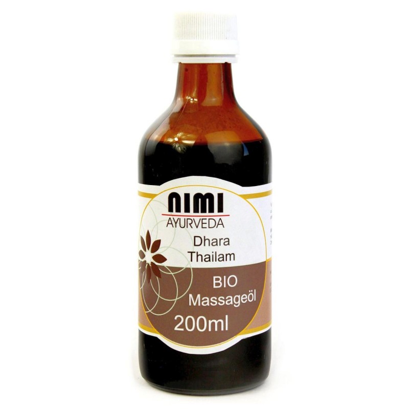Galvas masāžas eļļa Dhara Thailam Bio, Nimi Ayurveda, 200 ml