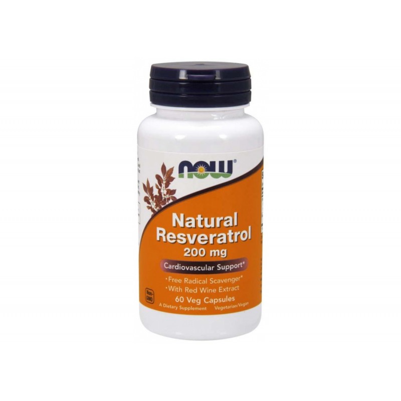 Resveratrol, NOW, 200 mg, 60 kapsulas