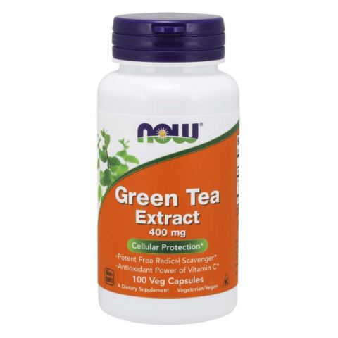 Zaļās tējas ekstrakts, NOW, 400 mg, 100 kapsulas