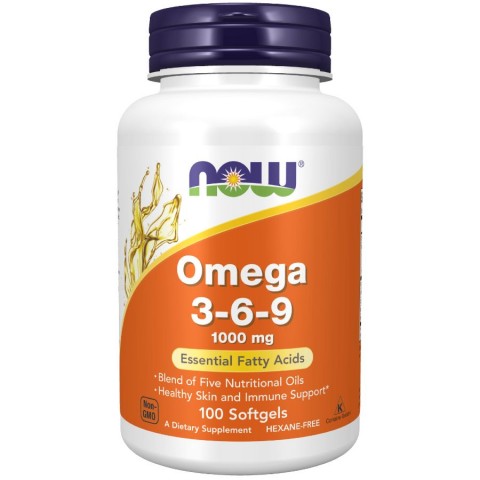 Uztura bagātinātājs Omega 3-6-9, NOW, 1000 mg, 100 kapsulas