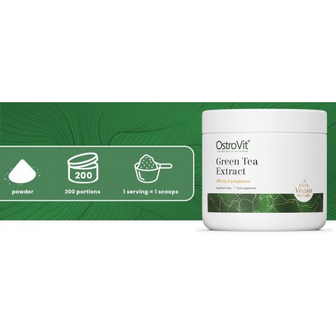 Zaļās tējas ekstrakts, pulveris, OstroVit, 100g
