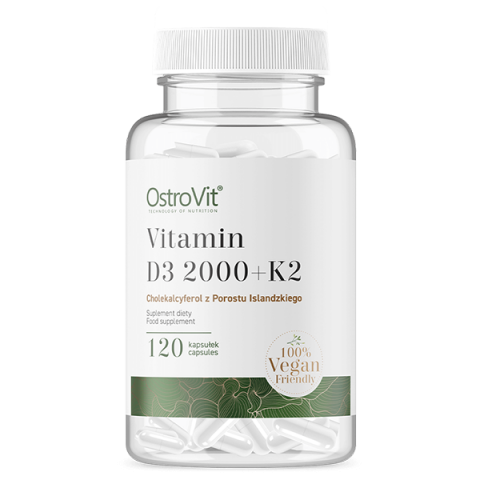 D-3 vitamīns 2000 + K2, OstroVit, 120 kapsulas
