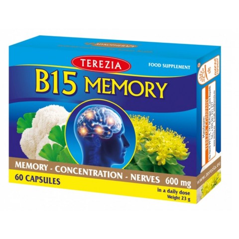 Uztura bagātinātājs atmiņai B15 Memory, Terezia, 60 kapsulas