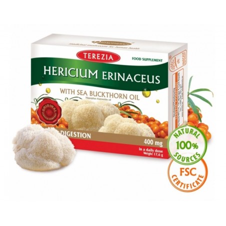 Гриб Hericium Erinaceus с облепиховым маслом, Терезия, 60 капсул