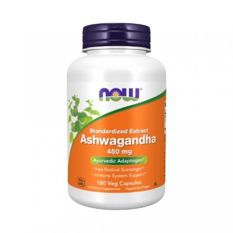 Ashwagandha, NOW, 450mg, 180 kapsulas