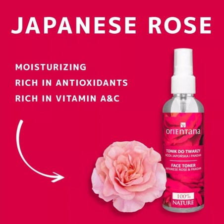 Ajūrvēdas sejas toniks Japānas roze un pandāns, Orientana, 100ml