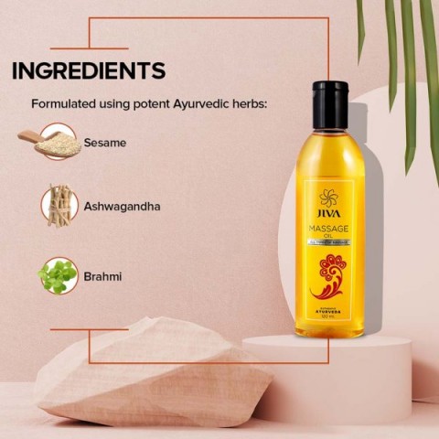 Ājurvēdas ķermeņa masāžas eļļa, Jiva Ayurveda, 120ml