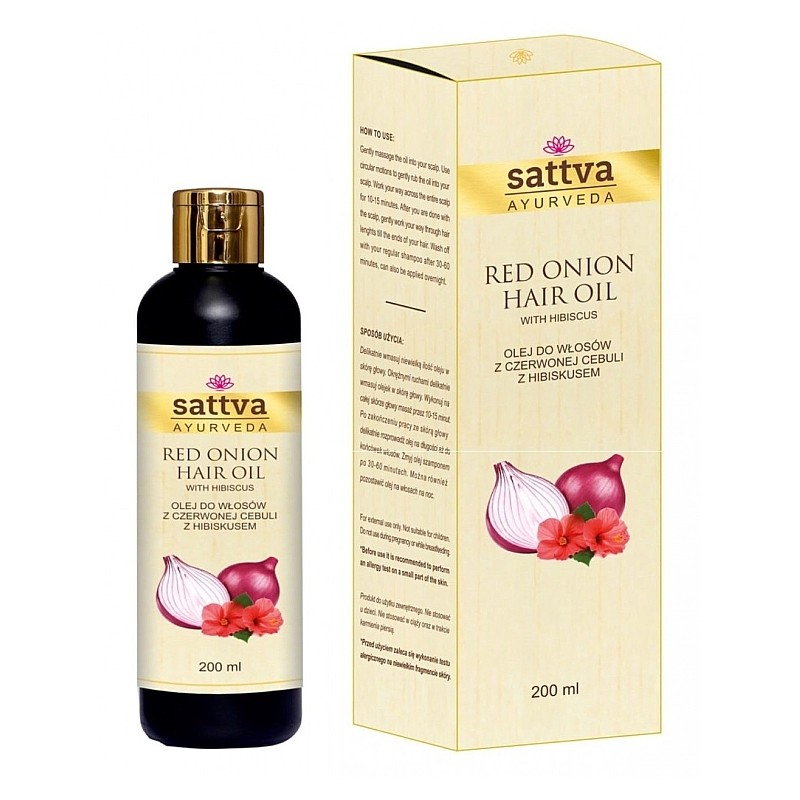 Red Onion Hair Oil, Sattva Ayurveda, 200ml