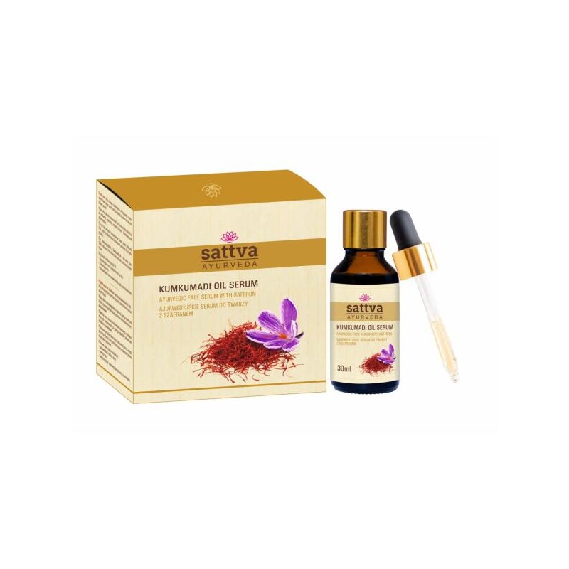 Saffron Face Oil Kumkumadi, Sattva Ayurveda, 30ml