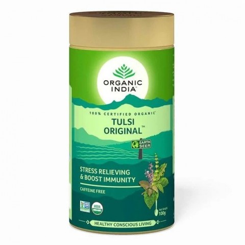 Ajūrvēdas tēja Tulsi Original, birstoša, Organic India, 100g