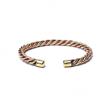 Twisted bracelet in bronze/gold color