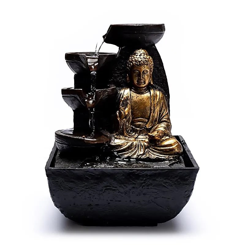 Water fountain Compassion Buddha, indoor, 17cm