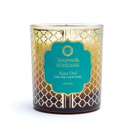 Ājurvēdas aromātiskā svece Pitta Aqua Oud, 200g