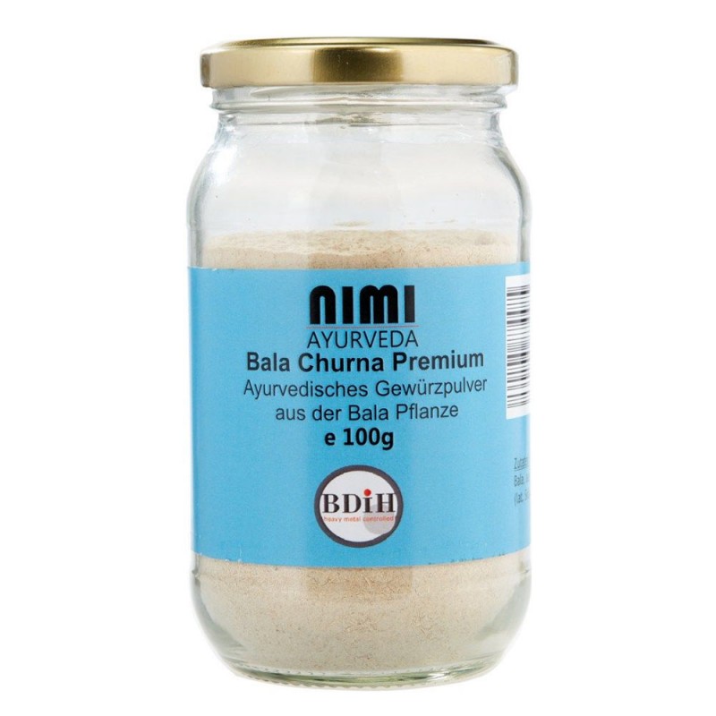 Pulveris Bala Churna Indijas malva, Nimi Ajurvēda, 100g