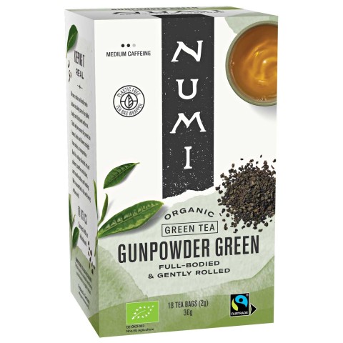 Gunpowder Green Tea, organic, Numi Tea, 18 packets