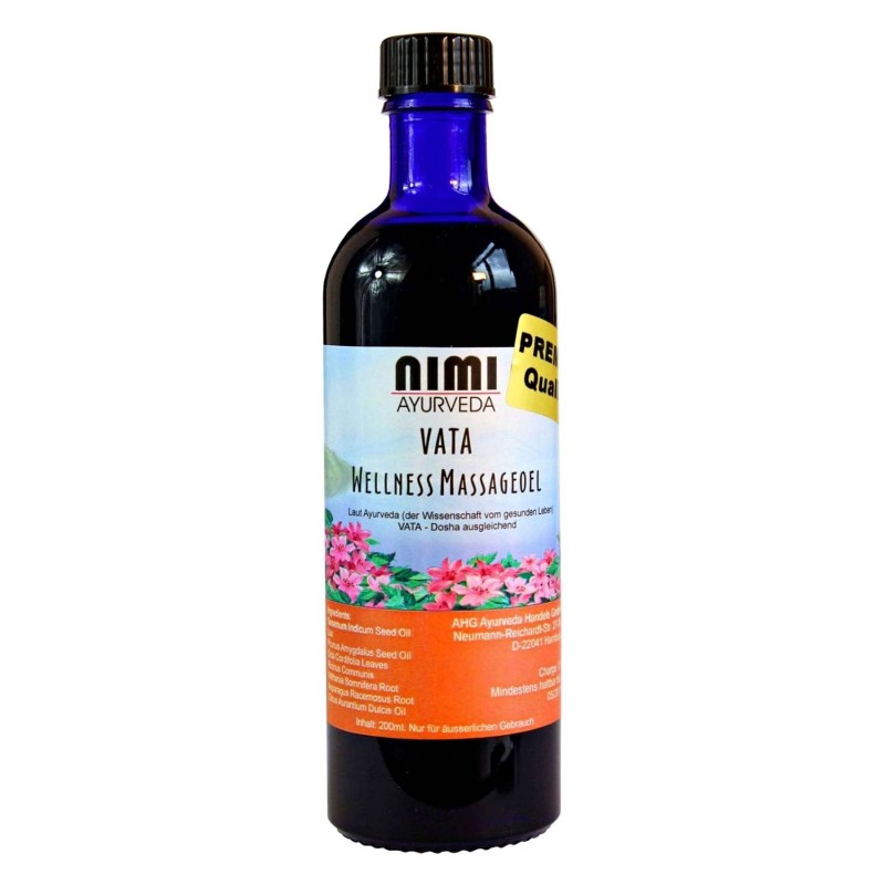 Kūno eļļa sausai ādai Vata, Nimi Ayurveda, 200 ml