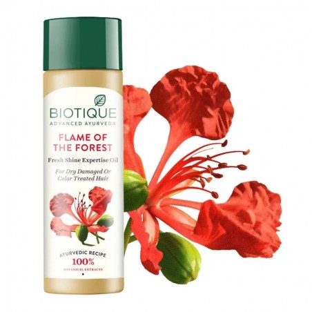 Flame Of The Forest Stiprinoša matu eļļa, Biotique, 120 ml