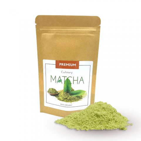Kulinārijas Matcha zaļā tēja, organiskā, amatnieku tēja, 50g