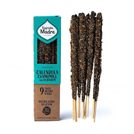 Herbal incense Chamomile Calendula and Olibanum, Sagrada Madre, 9 pcs.