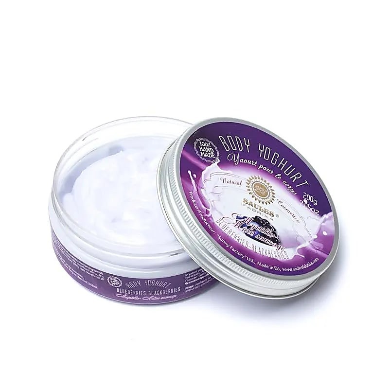 Handmade body yoghurt Blueberry Blackberry, Saules Fabrika, 200g