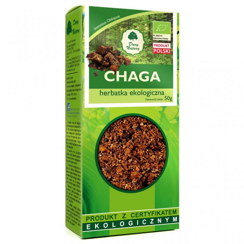 Bērzu sēne Chaga, bioloģiskā tēja, Dary Natury, 50g