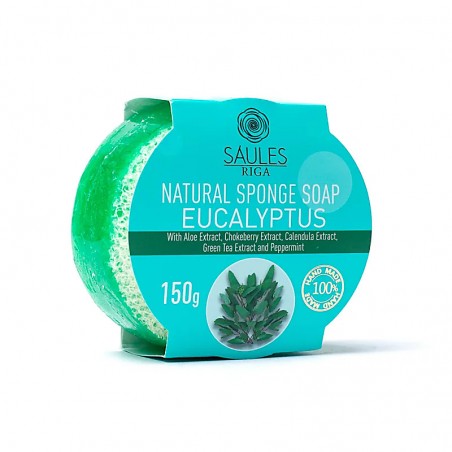 Natural sponge soap Eucalyptus, Saules Fabrika, 150g