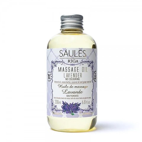 Natural body massage oil Lavender, Saules Fabrika, 200ml