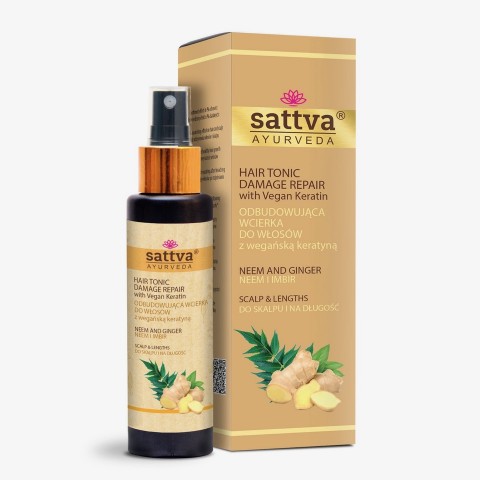 Hair tonic for damaged hair Neem & Ginger, Sattva Ayurveda, 100ml