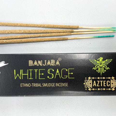 Vīraka kociņi White Sage, Banjara Tribal, 35g