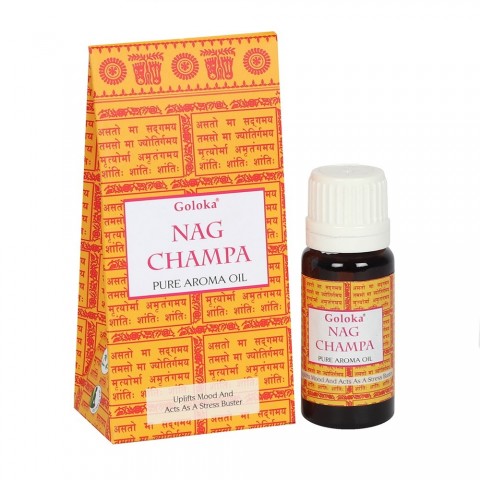 Nag Champa Pure Aromatic Oil, Goloka, 10ml
