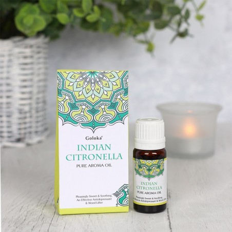 Indijas citronellas tīra aromātiskā eļļa, Goloka, 10ml