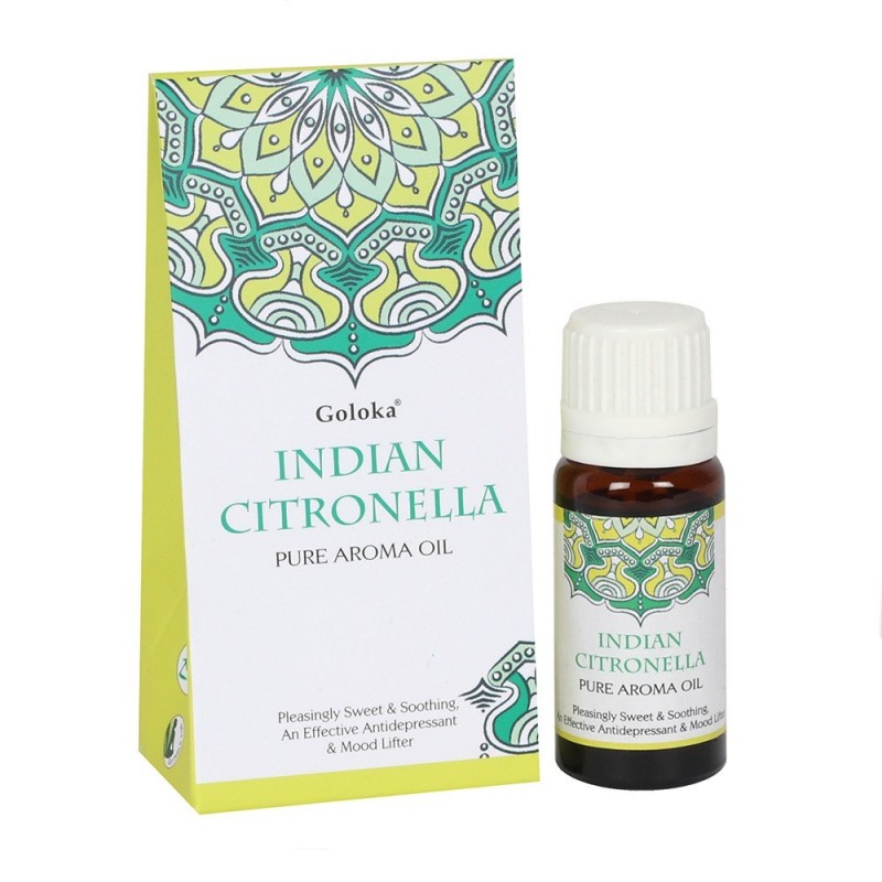 Indijas citronellas tīra aromātiskā eļļa, Goloka, 10ml