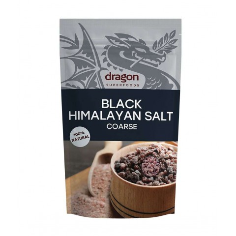 Melnais Himalaju sāls, rupjais, organiskais, Dragon Superfoods, 250g