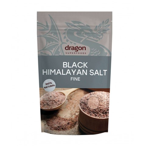 Melnais Himalaju sāls, smalks, organisks, Dragon Superfoods, 250g